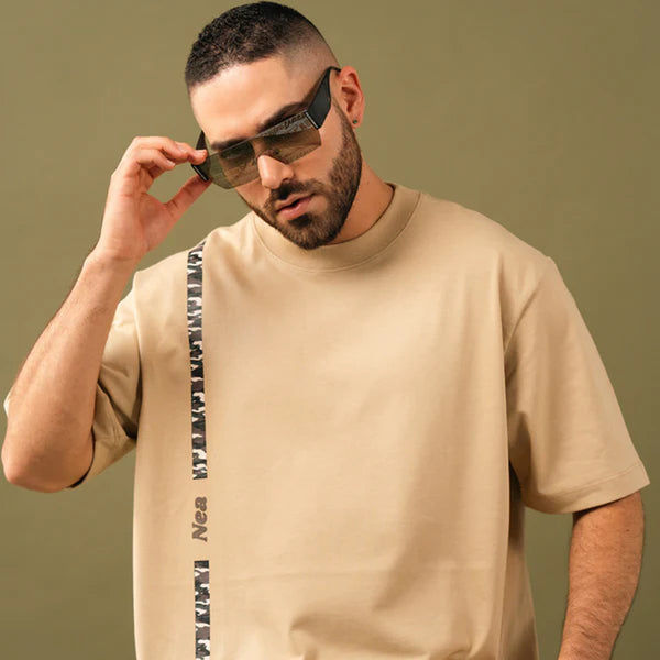 CAMISETA NEA OVERSIZE CAMEL