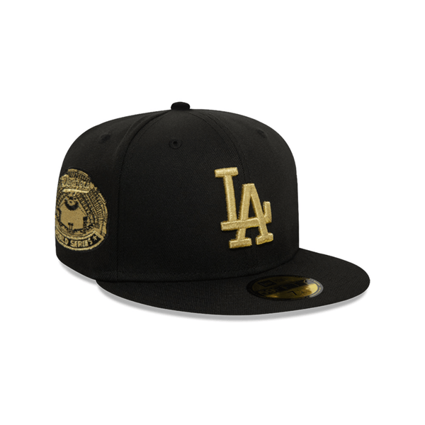 GORRA NEW ERA LOS ANGELES DODGERS 7 NEGRA LOGO DORADO