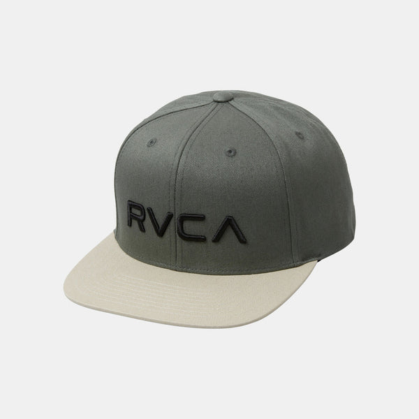 GORRA RVCA VERDE VICERA BEIGE