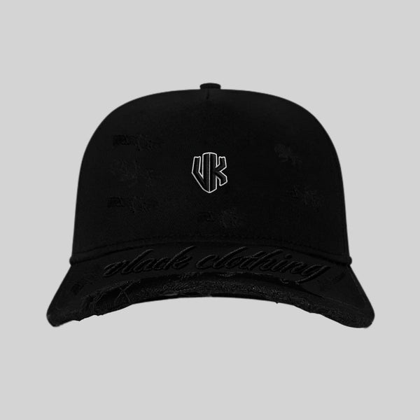 GORRA VLACK TRONO BLACK&WHITE DESGASTES
