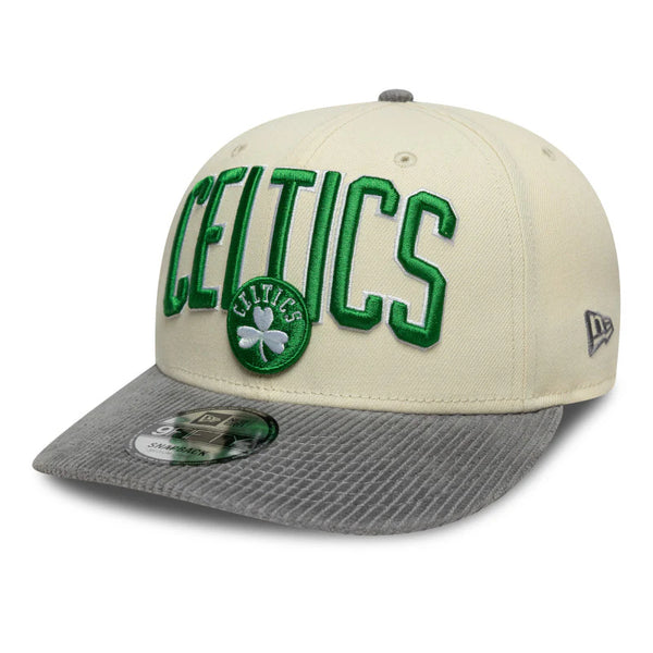 GORRA NEW ERA BOSTON CELTICS 9FIFTY S/M BEIGE LOGO VERDE