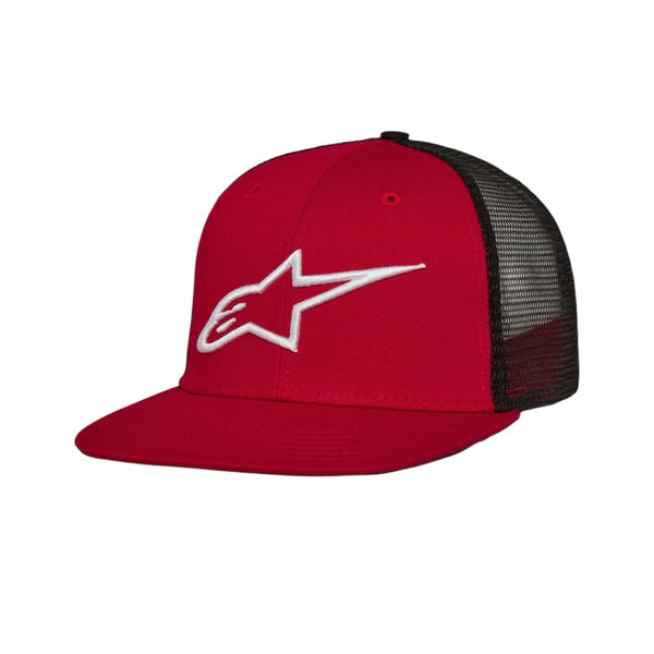 GORRA ALPINESTARS ROJA LOGO BLANCO CORP TRUCKER