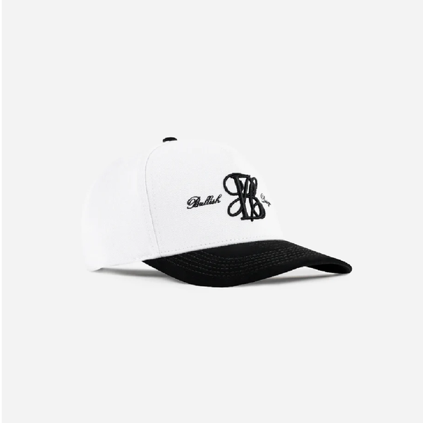 GORRA BULLISH BLANCA LOGO NEGRO CORAL
