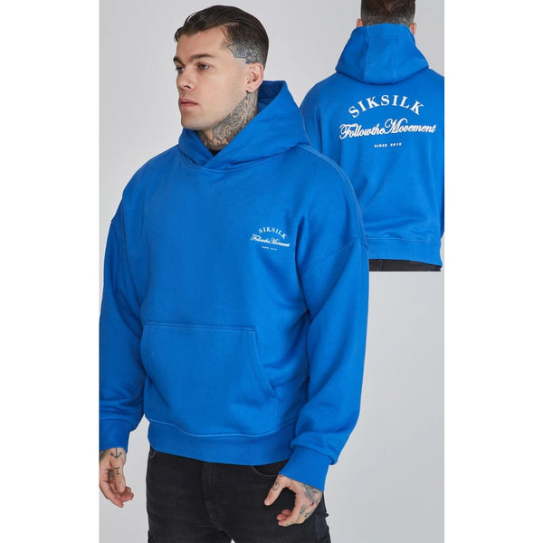 BUZO SIKSILK AZUL/BLANCO OVERSIZE TALLA L