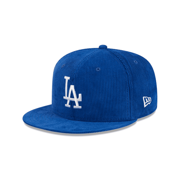 GORRA NEW ERA LOS ANGELES DODGERS 59 FIFTY 7 1/2 CORDUROY AZUL LOGO BLANCO