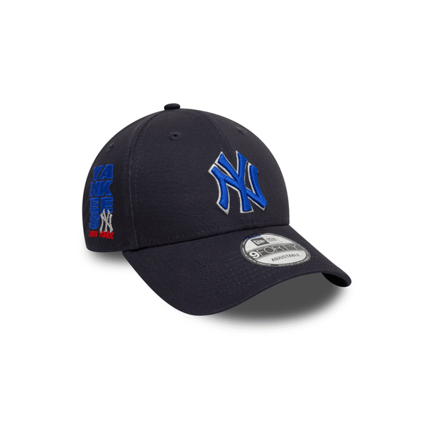 GORRA NEW ERA NEW YORK YANKEES 9FORTY AZUL LOGO AZUL REY BORDADO BLANCO