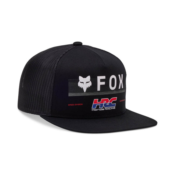 GORRA FOX HONDA RACING TRUCKER PLANA NEGRA