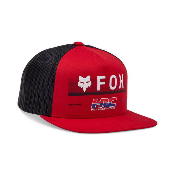 GORRA FOX HONDA RACING ROJA PLANA.