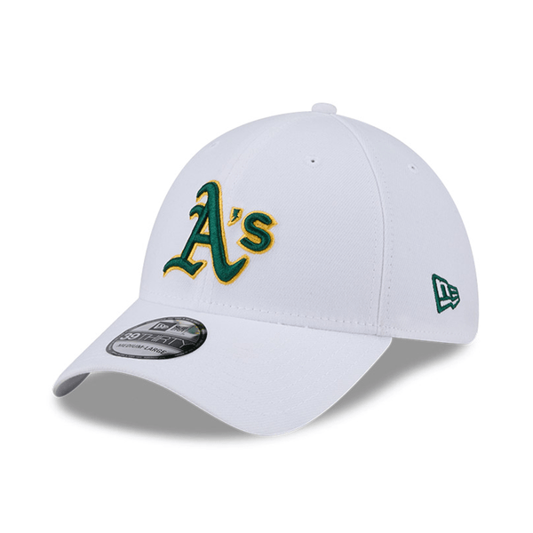 GORRA NEW ERA OAKLAND ATHLETICS 39THIRTY TALLA S/M BLANCA LOGO VERDE AMARILLO