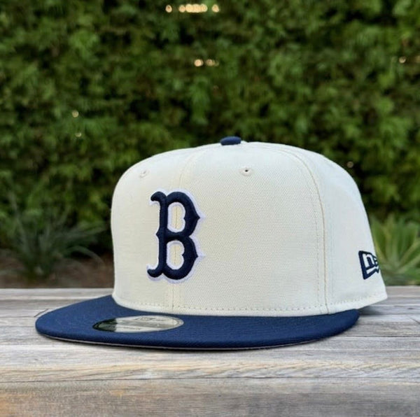 GORRA NEW ERA BOSTON RED SOX 9 FIFTY BLANCA LOGO AZUL