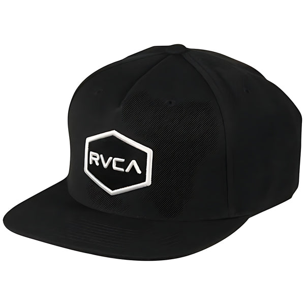 GORRA RVCA NEGRA LOGO BLANCO COMMON WEALTH